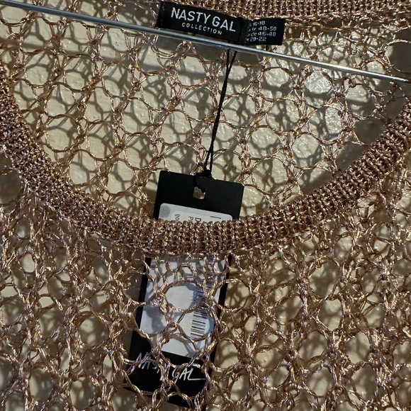 NastyGal open knit Cover Up Top & bottoms plus size - Picture 5 of 8